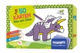 Cover: 50 Karten Malen nach Zahlen - Dinosaurier - Circon Verlag GmbH