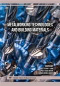 Cover: Metalworking Technologies and Building Materials - Trans Tech Publications Ltd