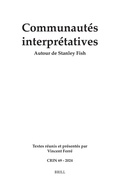 Cover: Communautes interpretatives - Brill