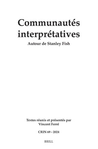 Enlarge image Cover: Communautes interpretatives - Brill