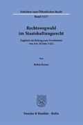 Bild: Rechtswegwahl im Staatshaftungsrecht. - Duncker & Humblot