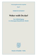 Cover: Woher wei&szlig;t Du das? - Duncker & Humblot