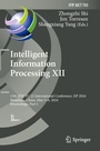 Cover: Intelligent Information Processing XII - Springer