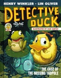 Cover: Detective Duck: The Case of the Missing Tadpole (Detective Duck #2) - Amulet Books