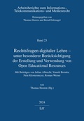 Cover: Rechtsfragen digitaler Lehre - unter besonderer Ber&uuml;cksichtigung der Erstellung und Verwendung von Open Educational Resources - Lit Verlag