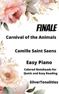 Cover: Finale Carnival of the Animals Easy Piano Sheet Music with Colored Notation - Lulu.com