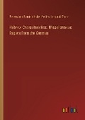 Cover: Hebrew Characteristics. Miscellaneous Papers from the German - Outlook Verlag