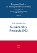 Cover: Sustainability Research 2022 - Lit Verlag