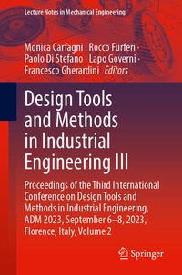 Enlarge image Cover: Design Tools and Methods in Industrial Engineering III - Springer