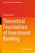 Cover: Theoretical Foundations of Investment Banking - Springer