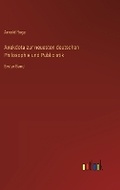 Cover: Anekdota zur neuesten deutschen Philosophie und Publicistik - Outlook Verlag