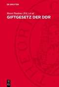 Bild: Giftgesetz der DDR - De Gruyter