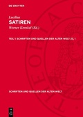 Cover: Satiren. Teil 1 - De Gruyter