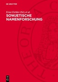 Cover: Sowjetische Namenforschung - De Gruyter