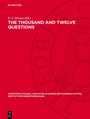Cover: The Thousand and Twelve Questions - De Gruyter