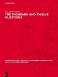 Cover: The Thousand and Twelve Questions - De Gruyter