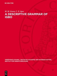 Enlarge image Cover: A Descriptive Grammar of Igbo - De Gruyter
