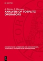 Cover: Analysis of Toeplitz Operators - De Gruyter