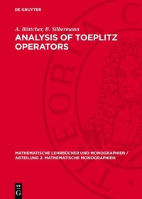 Enlarge image Cover: Analysis of Toeplitz Operators - De Gruyter