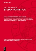 Cover: Papers presented to the Third International Conferenceon Patristic Studies held at Christ Church, Oxford, 1959, III: Liturgica, Monastica et Ascetica, Philosophica - De Gruyter