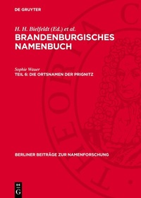 Abbildung von: Die Ortsnamen der Prignitz - De Gruyter