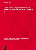 Cover: Physiker &uuml;ber Physiker II - De Gruyter