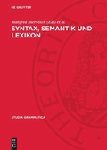 Cover: Syntax, Semantik und Lexikon - De Gruyter
