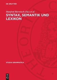 Enlarge image Cover: Syntax, Semantik und Lexikon - De Gruyter