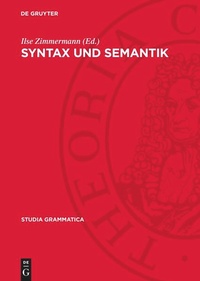 Enlarge image Cover: Syntax und Semantik - De Gruyter