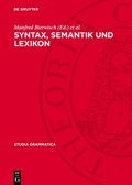 Cover: Syntax, Semantik und Lexikon - De Gruyter