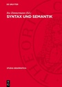 Cover: Syntax und Semantik - De Gruyter