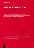 Cover: Papers presented to the Third International Conference on Patristic Studies held at Christ Church, Oxford, 1959 - De Gruyter
