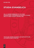 Cover: Papers presented to the Third International Conference on Patristic Studies held at Christ Church, Oxford, 1959 - De Gruyter