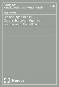Abbildung von: Sacheinlagen in das Gesellschaftsvermögen von Personengesellschaften - Nomos