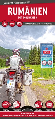Abbildung von: MoTourMaps Rumänien Auto- und Motorradkarte 1:800.000 - MoTourMedia