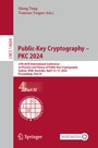 Cover: Public-Key Cryptography - PKC 2024 - Springer