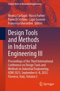Enlarge image Cover: Design Tools and Methods in Industrial Engineering III - Springer