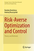 Cover: Risk-Averse Optimization and Control - Springer