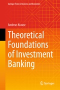 Cover: Theoretical Foundations of Investment Banking - Springer