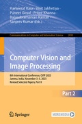 Cover: Computer Vision and Image Processing - Springer