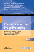 Cover: Computer Vision and Image Processing - Springer