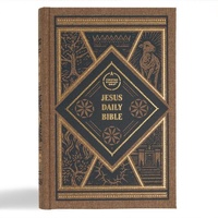 Enlarge image Cover: CSB Jesus Daily Bible, Brown Cloth Over Board - Holman Bible Publishers