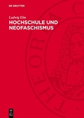 Cover: Hochschule und Neofaschismus - De Gruyter