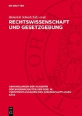Cover: Rechtswissenschaft und Gesetzgebung - De Gruyter