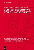 Cover: Zum 150. Geburtstag von D. I. Mendelejew - De Gruyter