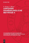 Cover: Leipziger namenkundliche Beitr&auml;ge II - De Gruyter