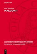 Cover: Maldonit - De Gruyter
