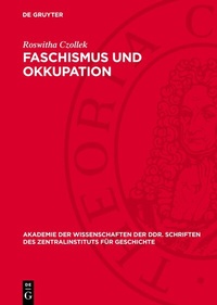 Abbildung von: Faschismus und Okkupation - De Gruyter