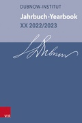 Bild: Jahrbuch des Dubnow-Instituts /Dubnow Institute Yearbook XX 2022/2023 - Vandenhoeck & Ruprecht