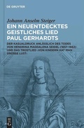 Cover: Ein neuentdecktes geistliches Lied Paul Gerhardts - De Gruyter